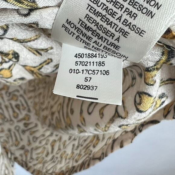 Chicos Women's Size 2 Button-Down Key Print Pattern Collared Long Sleeve Blouse - Picture 7 of 11